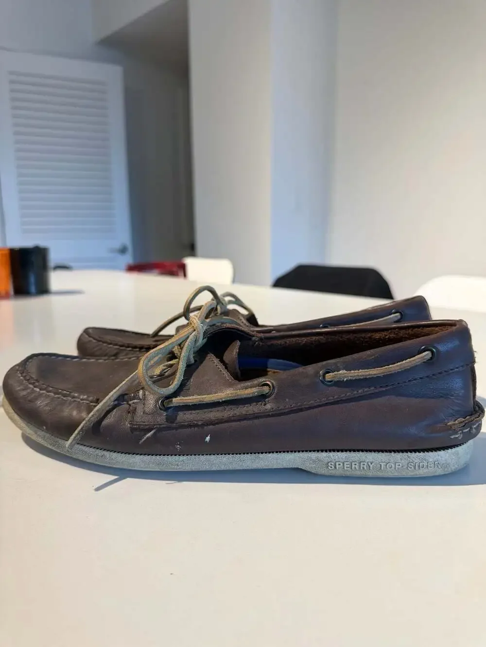 Sperry Authentic Original 2-Eye Boat Shoe in Dark Brown Leather